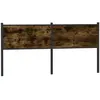 vidaXL Tête de lit chêne fumé 160 cm bois d'ingénierie et acier