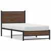 vidaXL Cadre de lit en métal avec tête de lit chêne marron 90x190 cm