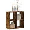 vidaXL Bibliothèque chêne fumé 68,5x32x68,5 cm bois d'ingénierie