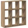 vidaXL Bibliothèque chêne artisanal 102x32x102 cm bois d'ingénierie