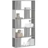 vidaXL Bibliothèque 5 niveaux sonoma gris bois d'ingénierie