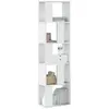 vidaXL Bibliothèque 5 niveaux blanc 45x23,5x162,5 cm bois d'ingénierie
