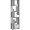 vidaXL Bibliothèque 5 niveaux sonoma gris bois d'ingénierie