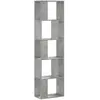 vidaXL Bibliothèque 5 niveaux gris béton bois d'ingénierie