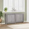 vidaXL Cache-radiateur sonoma gris 175x20x82 cm bois d'ingénierie