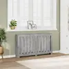 vidaXL Cache-radiateur gris béton 149x20x82 cm bois d'ingénierie