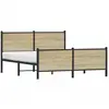 vidaXL Cadre de lit métal avec tête de lit et pied de lit 137x190 cm