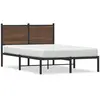 vidaXL Cadre de lit en métal avec tête de lit chêne marron 120x190 cm