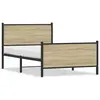 vidaXL Cadre de lit métal avec tête de lit et pied de lit 107x203 cm