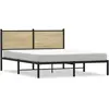 vidaXL Cadre de lit en métal avec tête de lit chêne sonoma 140x190 cm