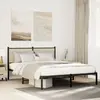 vidaXL Cadre de lit en métal avec tête de lit chêne sonoma 150x200 cm