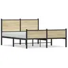 vidaXL Cadre de lit métal avec tête de lit et pied de lit 140x190 cm