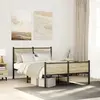 vidaXL Cadre de lit métal avec tête de lit et pied de lit 120x200 cm