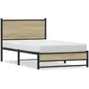 vidaXL Cadre de lit en métal sans matelas chêne sonoma 100x190 cm