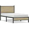 vidaXL Cadre de lit en métal sans matelas chêne sonoma 75x190 cm