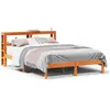 vidaXL Cadre de lit avec tête de lit cire marron 120x190cm bois de pin