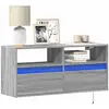 vidaXL Meuble TV mural avec lumières LED sonoma gris 100x31x45 cm