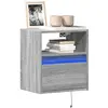vidaXL Meubles TV muraux et lumières LED 2 pcs sonoma gris 41x31x45 cm