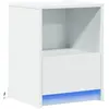 Vidaxl - Armoire de chevet avec lumières led blanc bois d'ingénierie