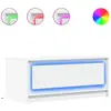 vidaXL Table basse avec lumières LED blanc bois d'ingénierie