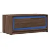 vidaXL Table basse avec lumières LED chêne marron bois d'ingénierie