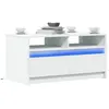 vidaXL Table basse avec lumières LED blanc bois d'ingénierie