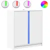 vidaXL Buffet avec LED blanc 77x34x85 cm bois d'ingénierie