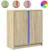 vidaXL Buffet avec LED chêne sonoma 77x34x85 cm bois d'ingénierie
