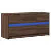 vidaXL Meuble TV avec LED chêne marron 100x34x50 cm bois d'ingénierie