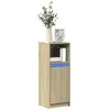 vidaXL Buffet avec LED chêne sonoma 38x34x100 cm bois d'ingénierie