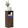 vidaXL Buffet avec LED chêne marron 38x34x100 cm bois d'ingénierie
