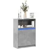 vidaXL Buffet avec LED gris béton 72x34x100 cm bois d'ingénierie
