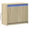 vidaXL Buffet avec LED chêne sonoma 72x34x61 cm bois d'ingénierie