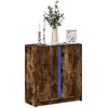 vidaXL Buffet avec LED chêne fumé 77x34x85 cm bois d'ingénierie