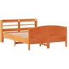 vidaXL Cadre de lit sans matelas cire marron 160x200cm bois pin massif