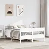 vidaXL Cadre de lit sans matelas blanc 140x190 cm bois de pin massif