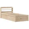 vidaXL Cadre de lit avec tête de lit 75x190 cm bois de pin massif