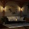 vidaXL Lanternes murales solaires d'extérieur 4 pcs blanc