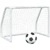 Vidaxl - Buts de football pour enfants 2 pcs avec ballon blanc métal