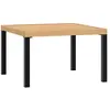 vidaXL Table basse de jardin noir 65x65x40 cm aluminium