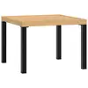 vidaXL Table basse de jardin noir 55x55x39,5 cm acier enduit de poudre