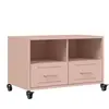 vidaXL Meuble TV rose 68x39x43,5 cm acier laminé à froid