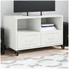 vidaXL Meuble TV blanc 68x39x43,5 cm acier laminé à froid