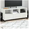 Vidaxl - Meuble tv blanc 100,5x39x43,5 cm acier 833616