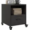 vidaXL Tables de chevet 2 pcs noir 36x39x43,5 cm acier