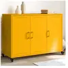 vidaXL Buffet jaune moutarde 100,5x39x72 cm acier laminé à froid