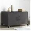 vidaXL Table basse noir 68x50x43,5 cm acier laminé à froid