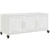 vidaXL Meuble TV blanc 100,5x39x43,5 cm acier laminé à froid