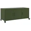 vidaXL Meuble TV vert olive 100,5x39x43,5 cm acier laminé à froid