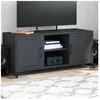 vidaXL Meuble TV anthracite 100,5x39x43,5 cm acier laminé à froid